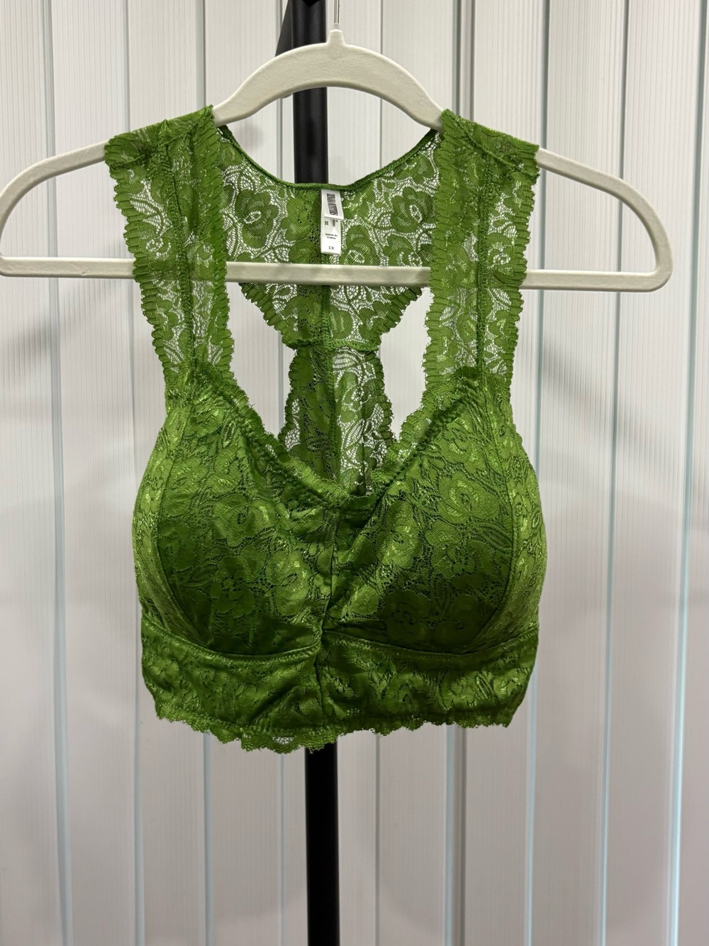 Zenana Green Lace Racerback Bralette/Brami Intimates